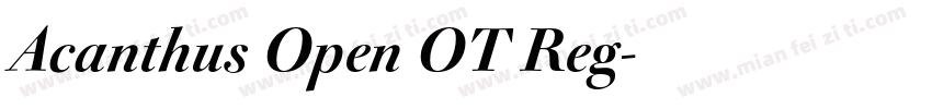 Acanthus Open OT Reg字体转换